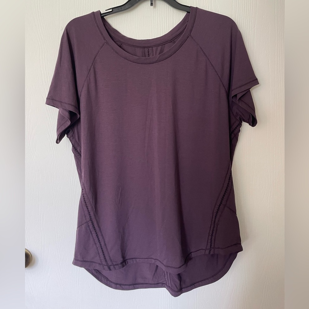 Tangerine Purple Boxy Short Sleeve Tee
